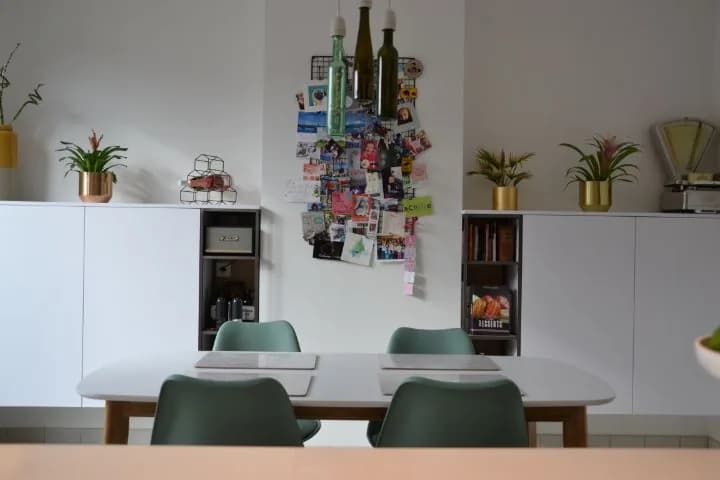Cuisine bois et blanc, verrières noires, photo 7 sur 24
